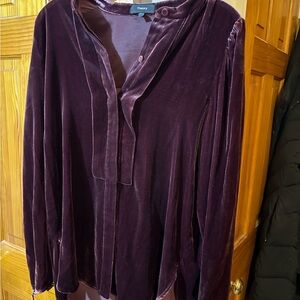 Theory Velvet Top in Luxurious Burgundy